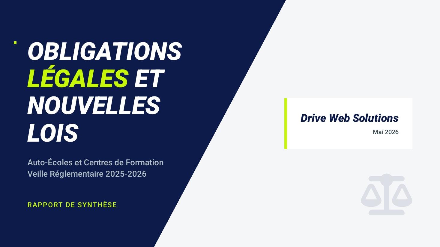 Aperçu du PDF Obligations légales auto-écoles et centres de formation 2025-2026