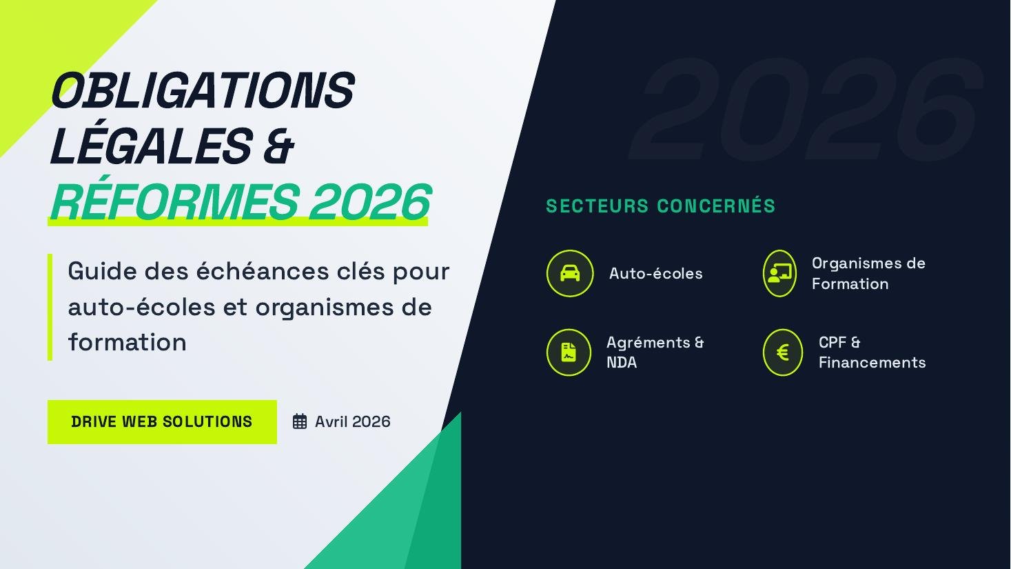 Aperçu du PDF Obligations légales et nouvelles lois 2026 - auto-écoles et OF