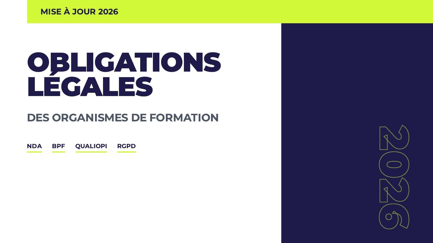 Aperçu du PDF Obligations légales des organismes de formation professionnelle